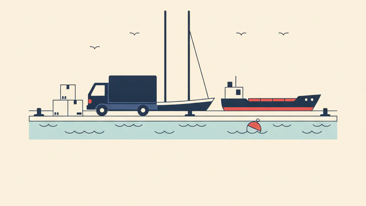 Maritime Illustration zur Umzugsplanung